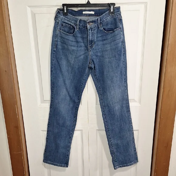 Levis "505" Straight Leg 5 Pocket Denim Blue Jeans - 29x30 - Picture 1 of 8
